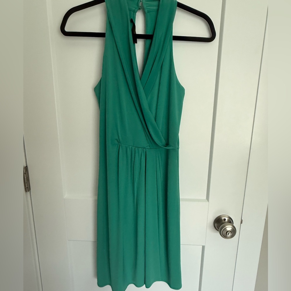 The Limited Teal Halter Dress